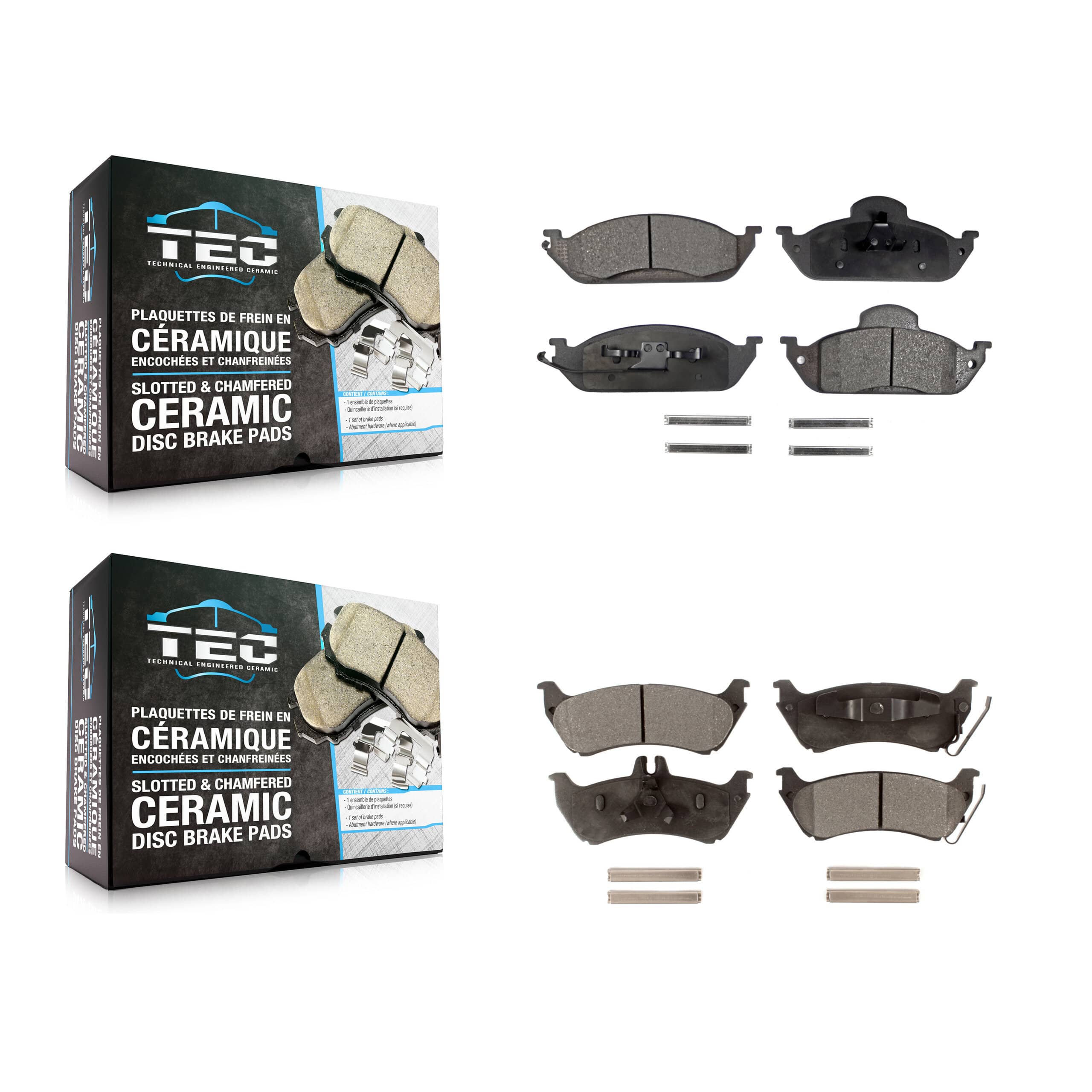 TEC - KTC-100383 - Front and Rear Disc Brake Pad Kits