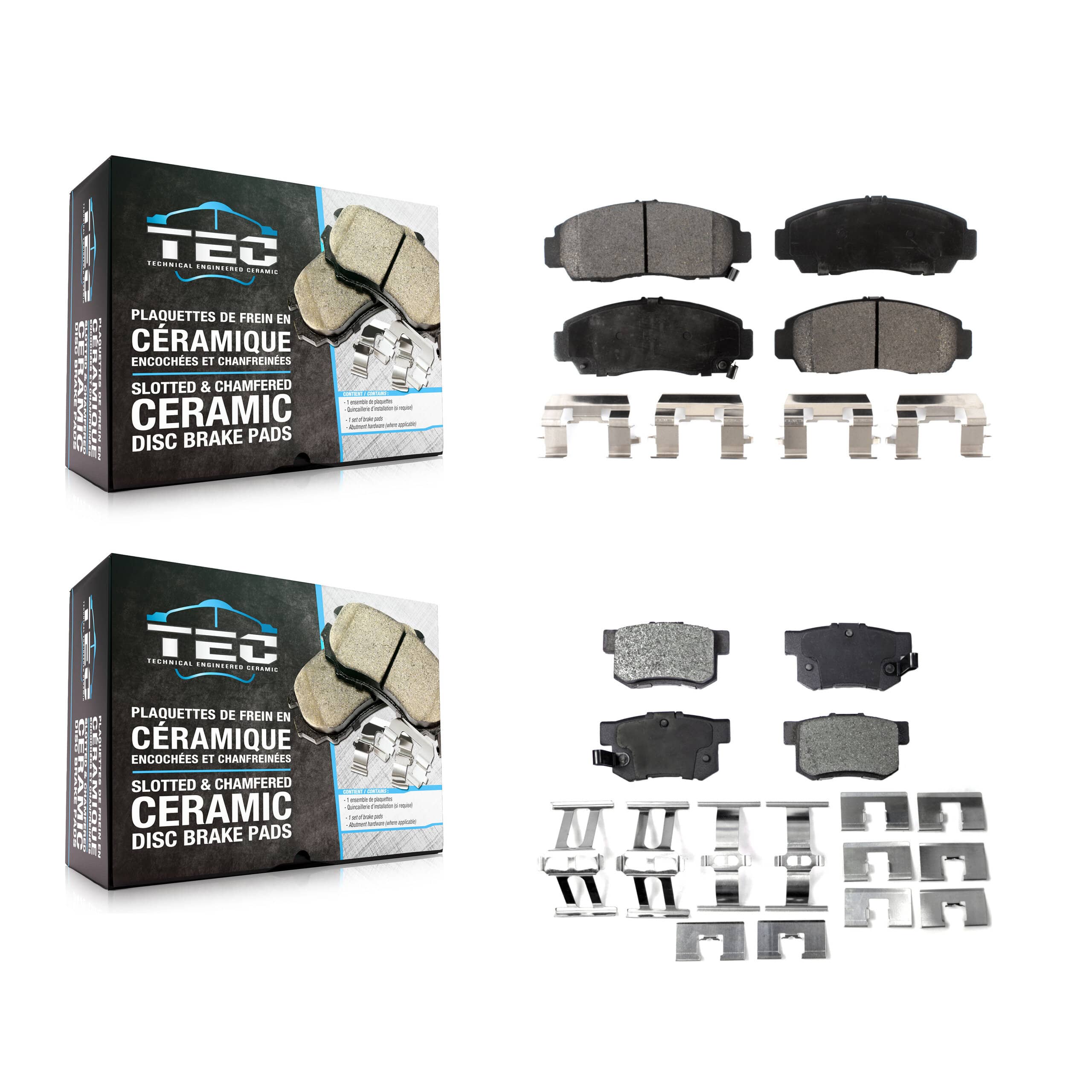 TEC - KTC-100397 - Front and Rear Disc Brake Pad Kits