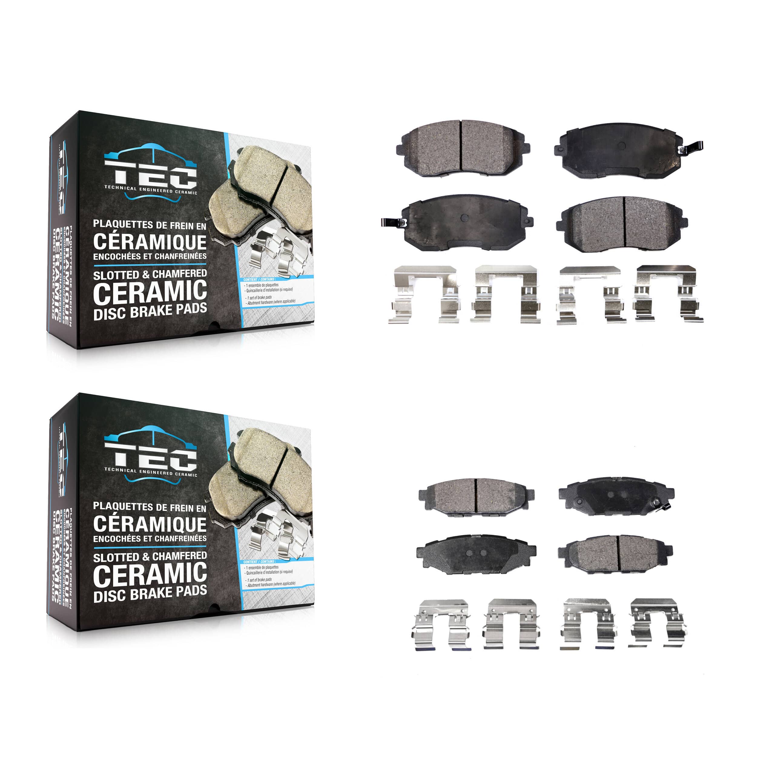 TEC - KTC-100486 - Front and Rear Disc Brake Pad Kits