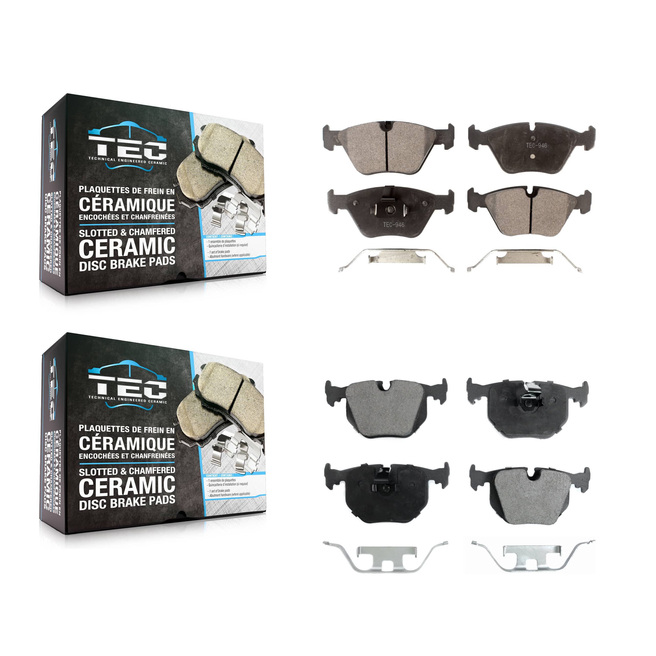 TEC - KTC-100493 - Front and Rear Disc Brake Pad Kits
