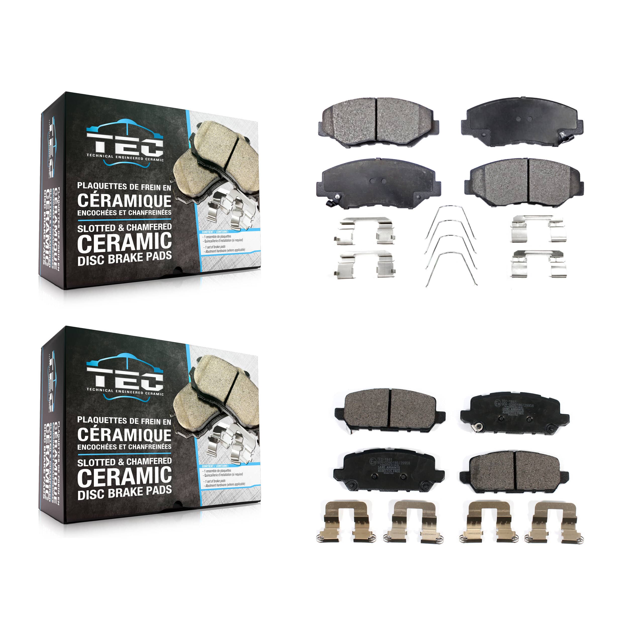 TEC - KTC-100548 - Front and Rear Disc Brake Pad Kits