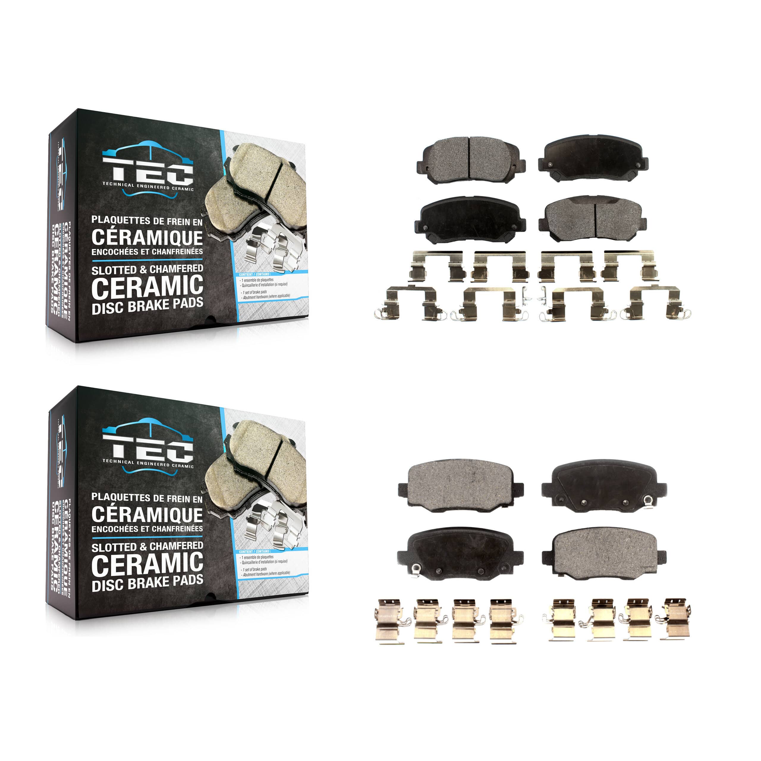 TEC - KTC-100587 - Front and Rear Disc Brake Pad Kits