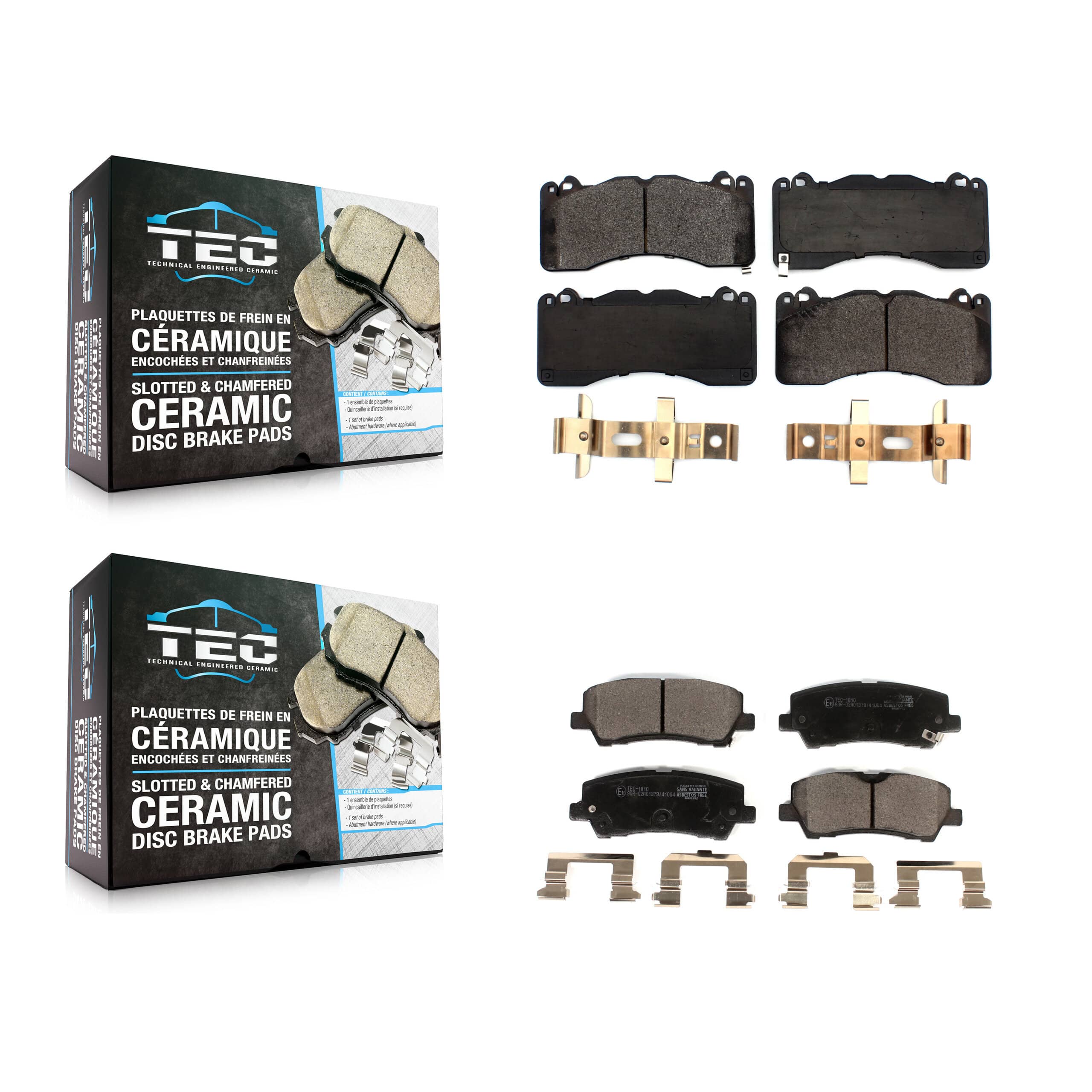 TEC - KTC-100593 - Front and Rear Disc Brake Pad Kits