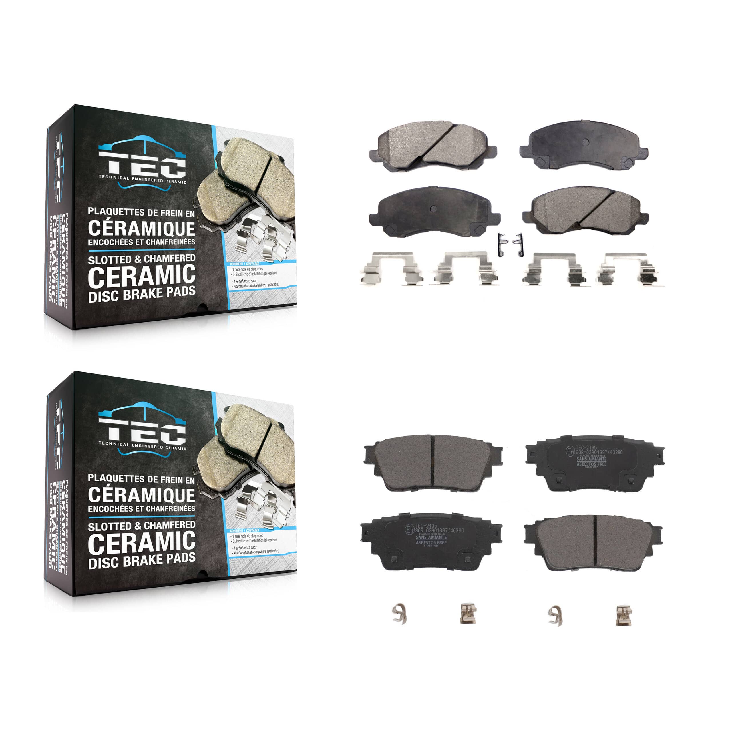 TEC - KTC-100655 - Front and Rear Disc Brake Pad Kits