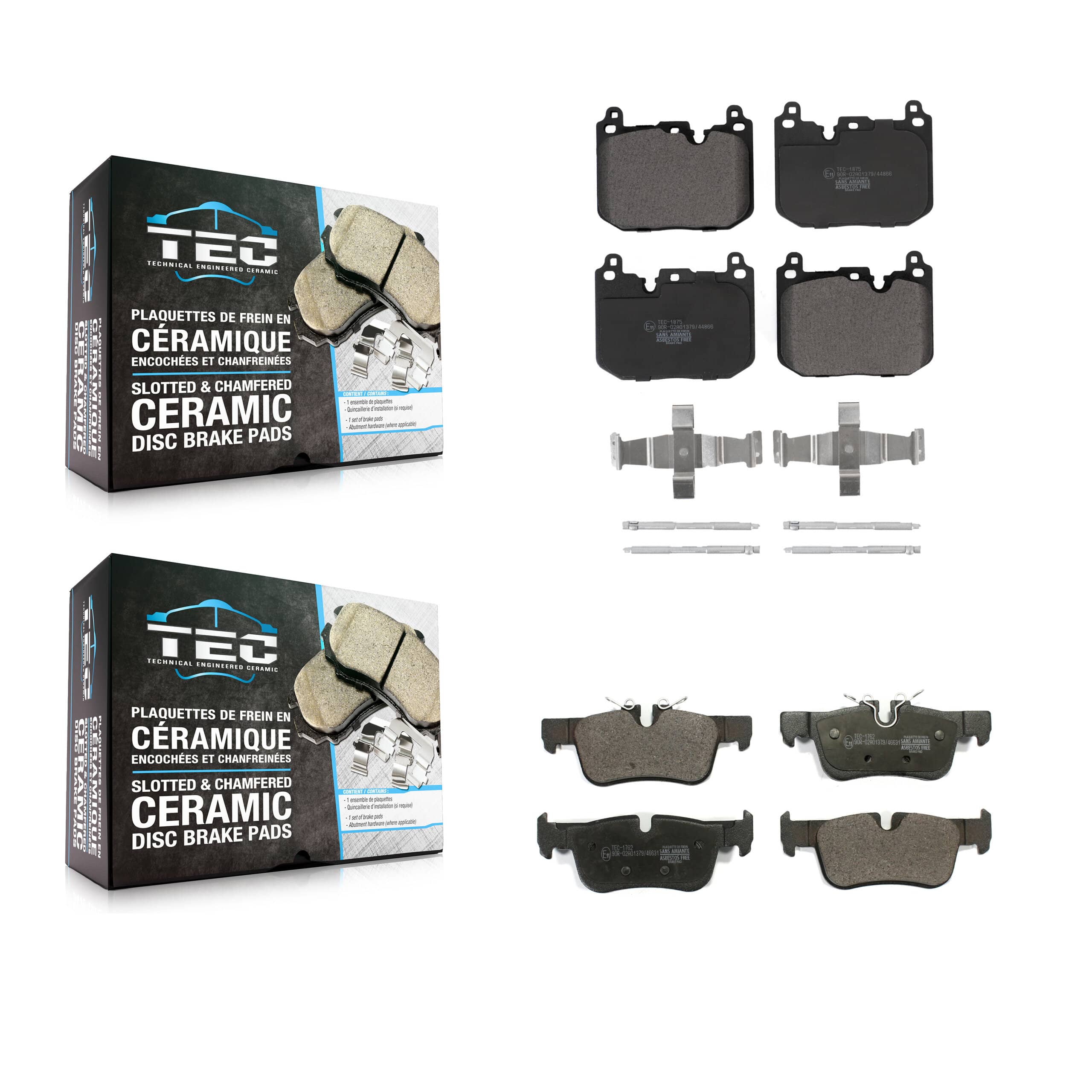 TEC - KTC-100705 - Front and Rear Disc Brake Pad Kits