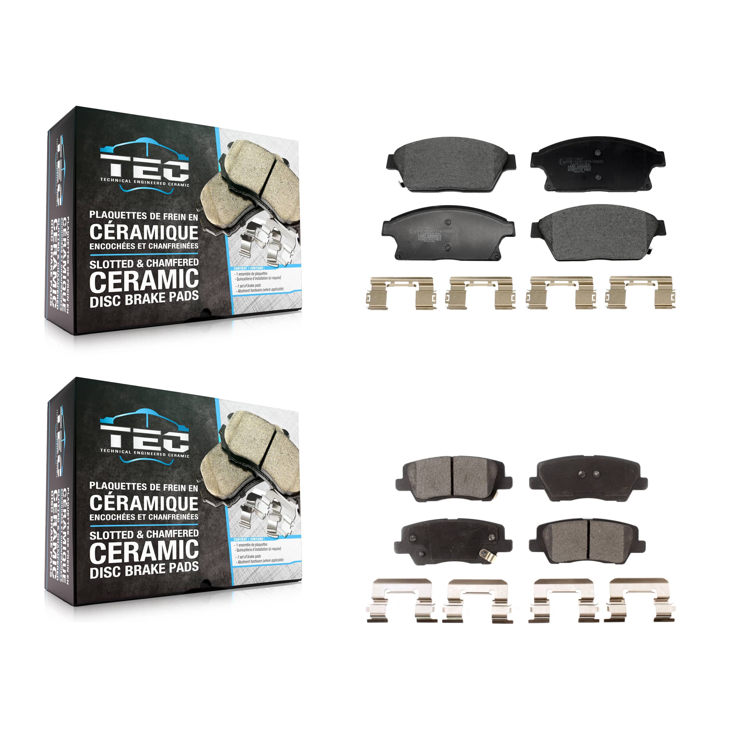 TEC - KTC-100789 - Front and Rear Disc Brake Pad Kits