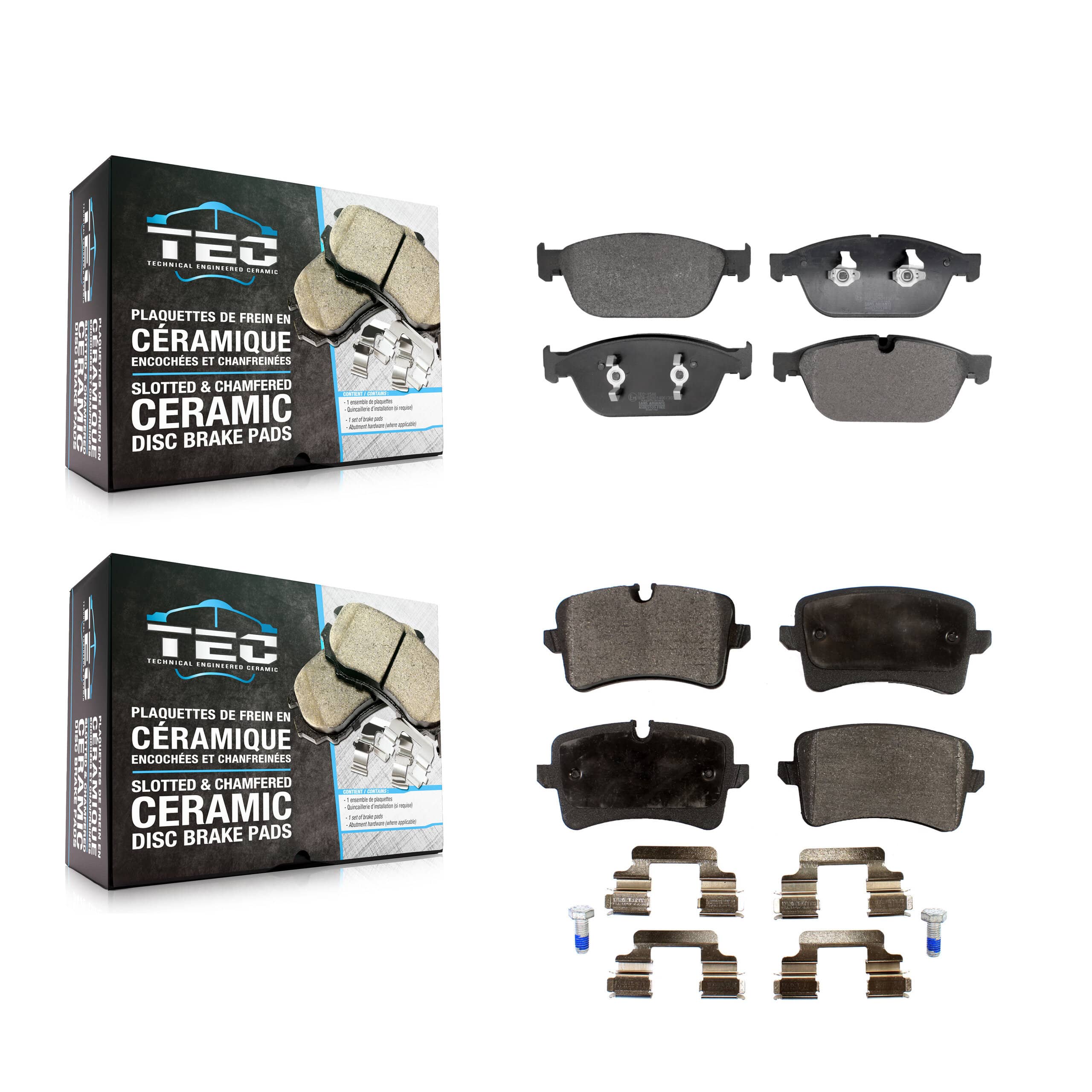 TEC - KTC-100806 - Front and Rear Disc Brake Pad Kits