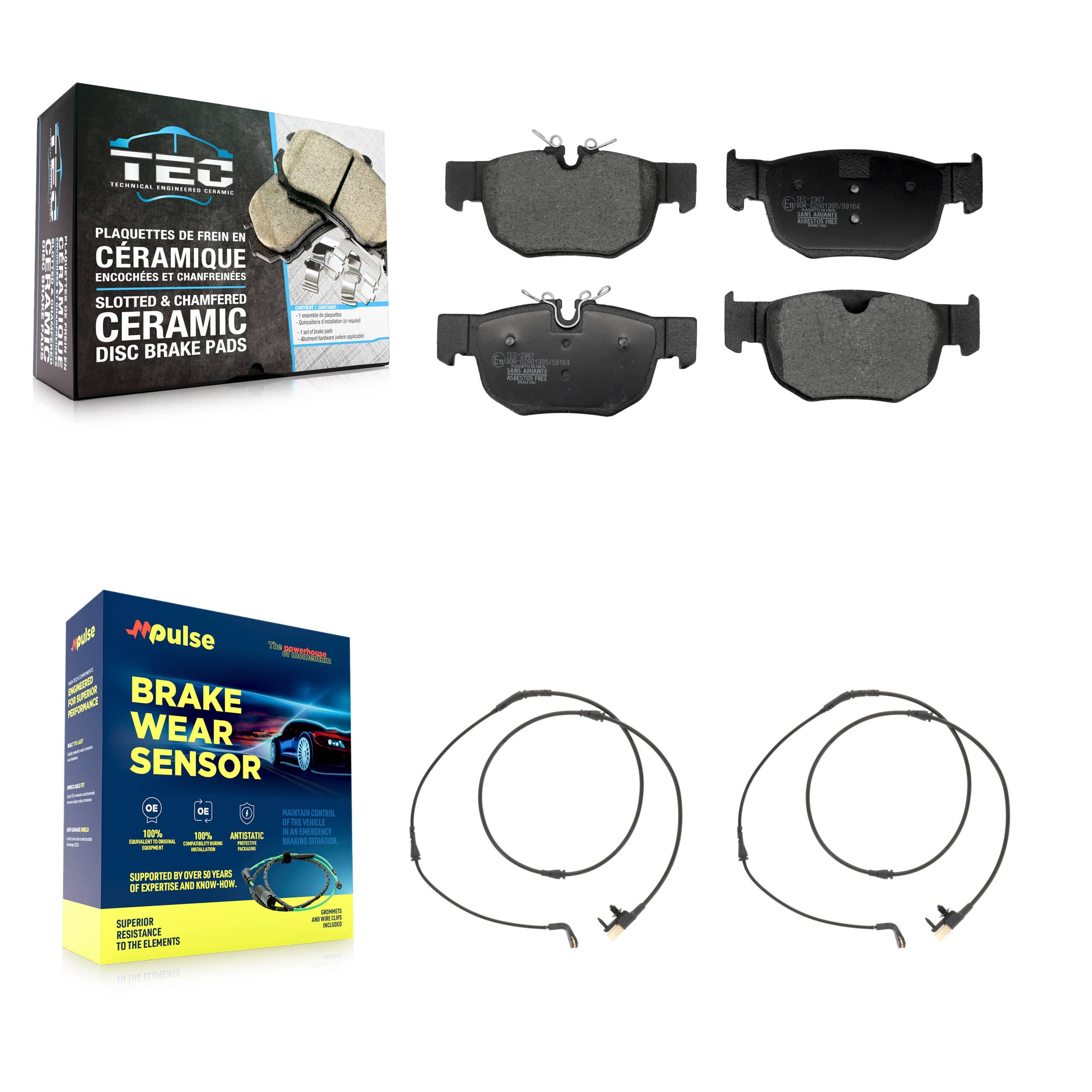 TEC - KTW-101720 - Rear Disc Brake Pad Kits