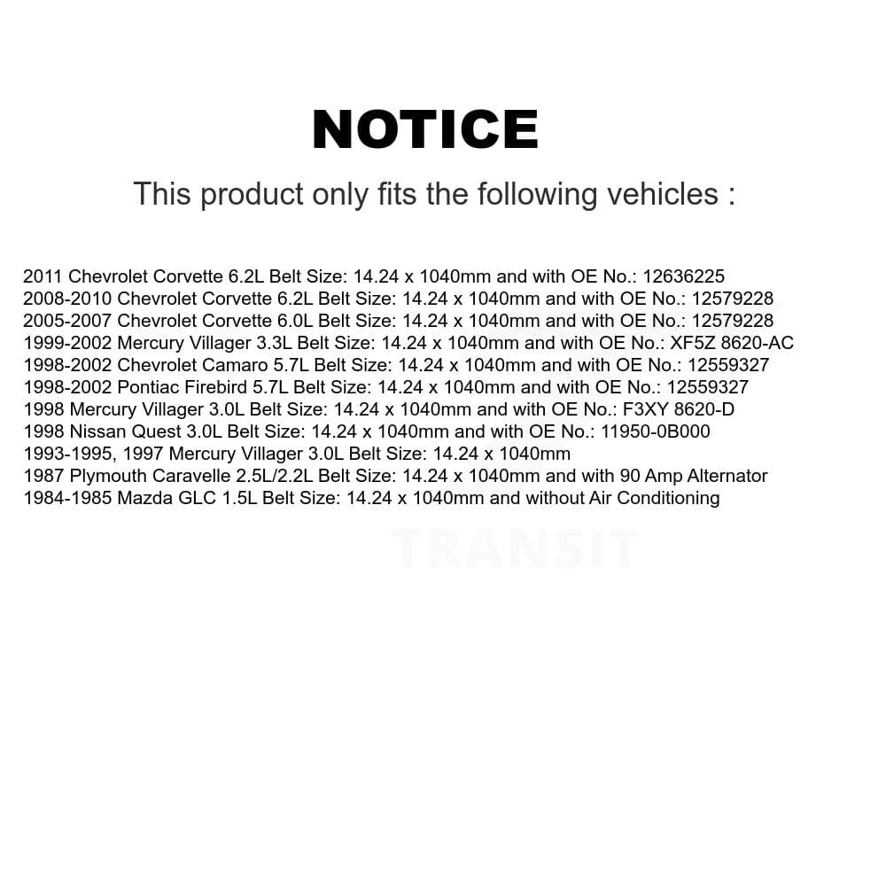 Bando - BAN-4PK1040 - Air Conditioning Accessory Drive Belt image 2