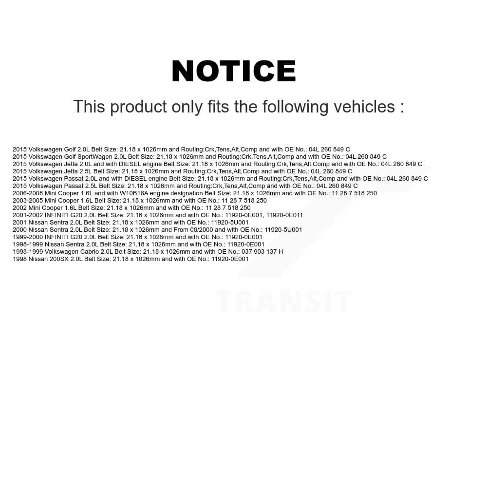 Bando - BAN-6PK1030 - Alternator and Air Conditioning Accessory Drive Belt image 2