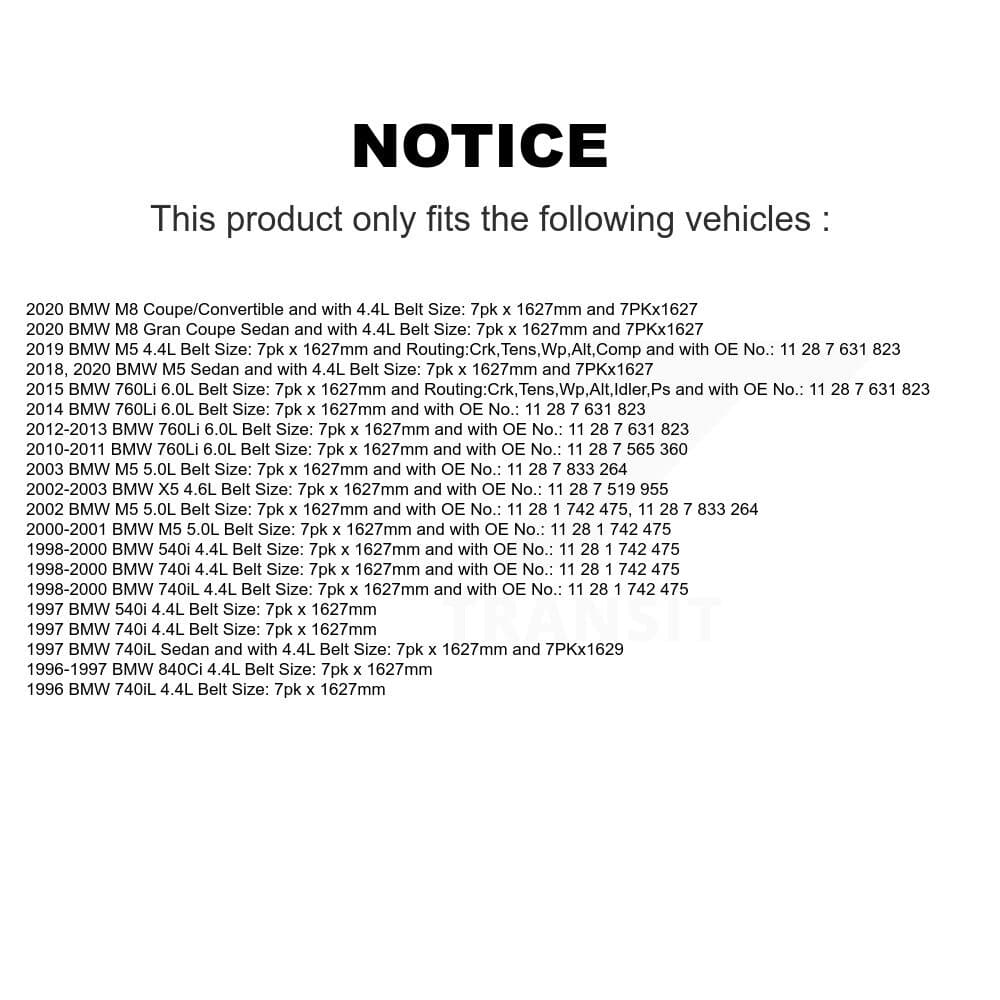 Bando - BAN-7PK1625 - Water Pump, Alternator and Power Steering Accessory Drive Belt image 2