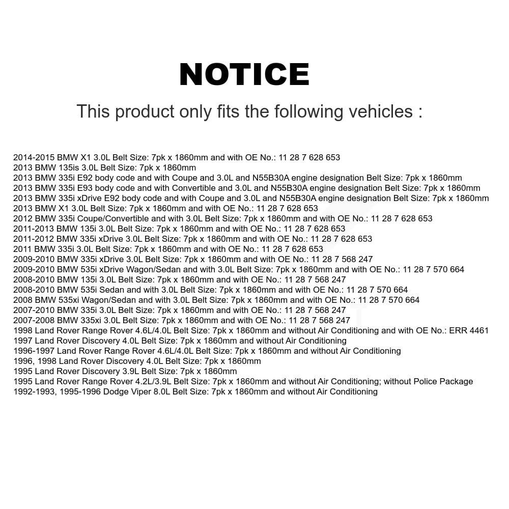 Bando - BAN-7PK1865 - Air Conditioning, Alternator and Power Steering Accessory Drive Belt image 2
