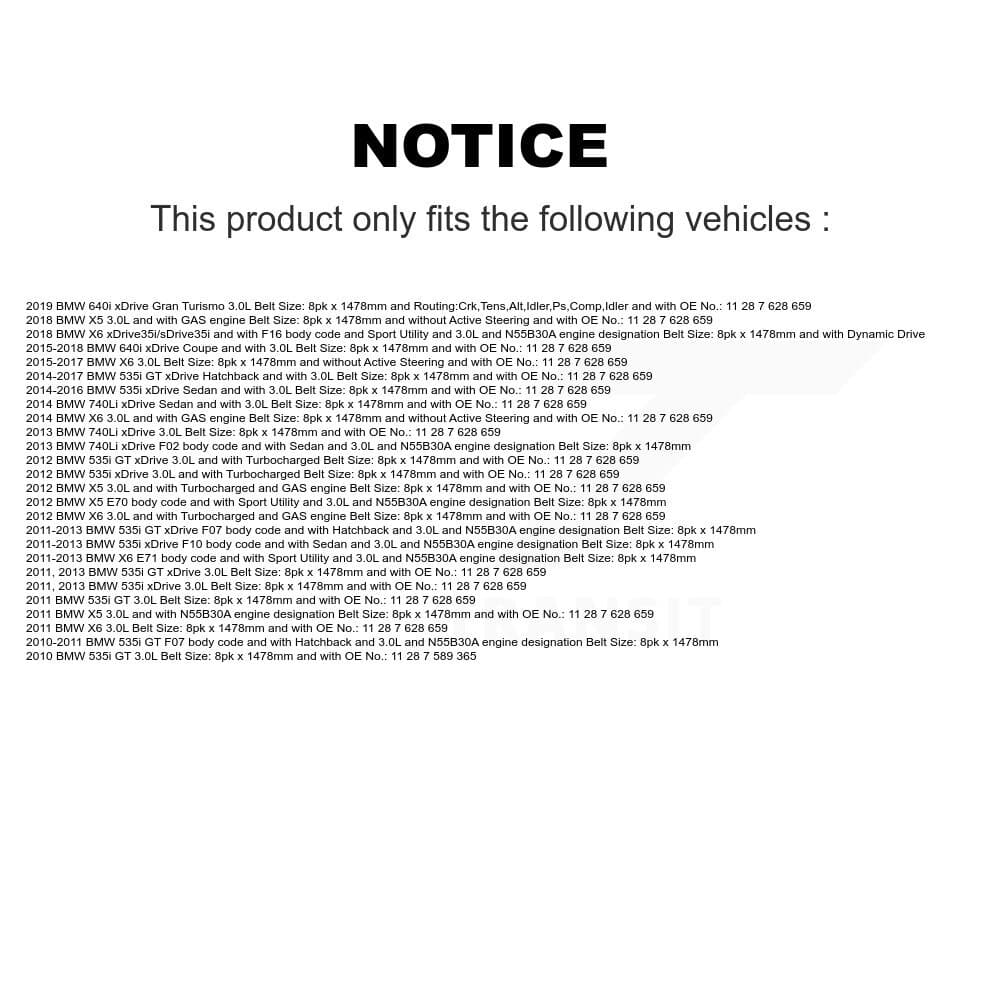 Bando - BAN-8PK1475 - Air Conditioning, Alternator and Power Steering Accessory Drive Belt image 2