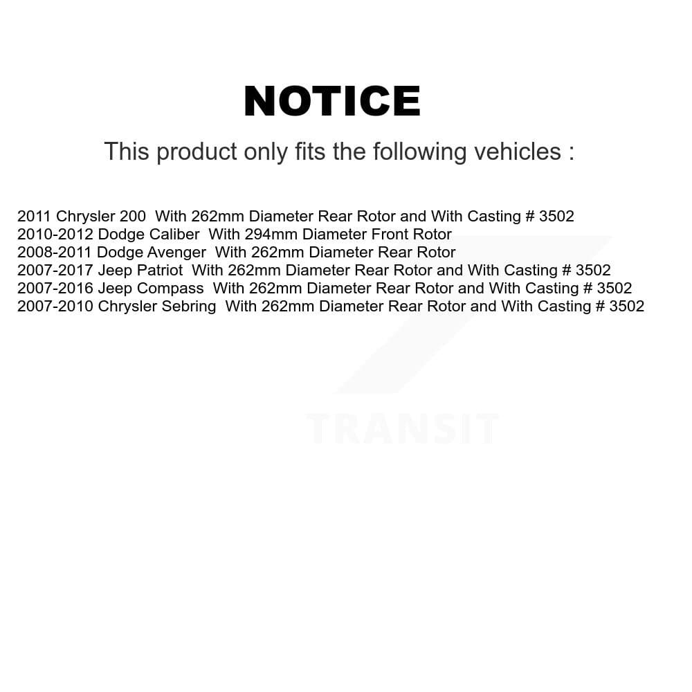 Transit Auto - KCD-100556N - Front and Rear Disc Brake Kits image 24