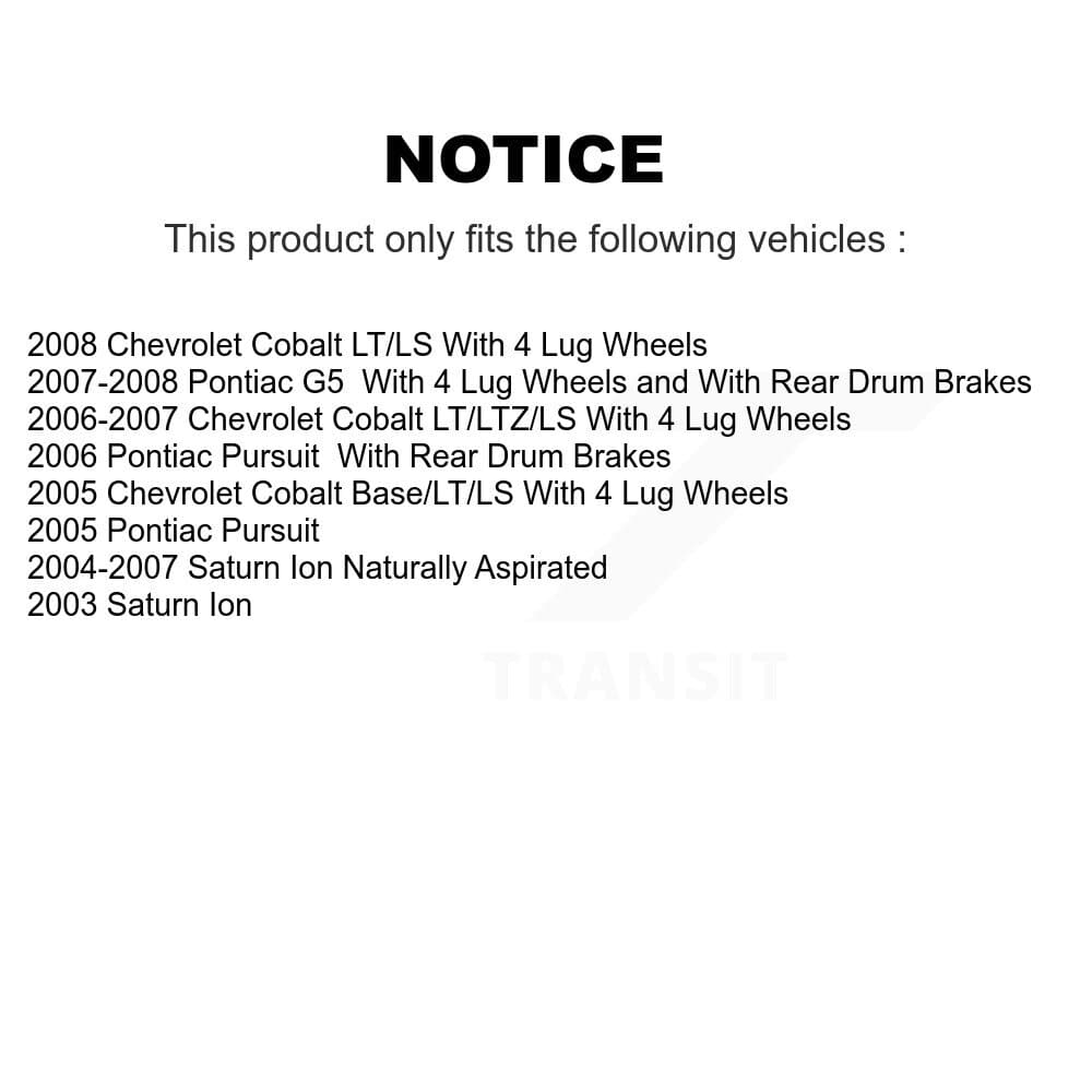 Genius - KG-101443 - Front and Rear Disc Brake Rotor and Hub Assembly Kits image 24