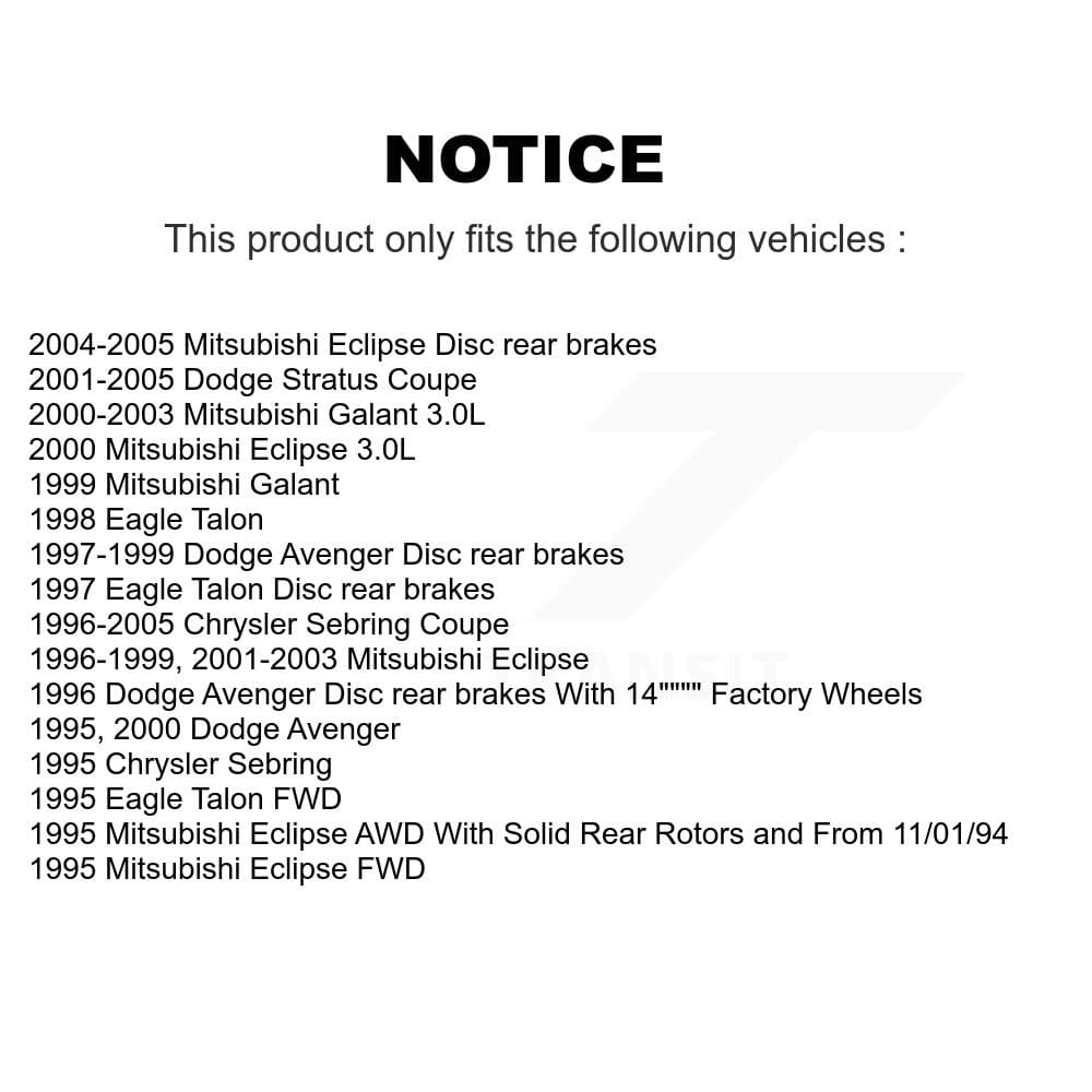Transit Auto - KGF-101298 - Rear Disc Brake Kits image 19