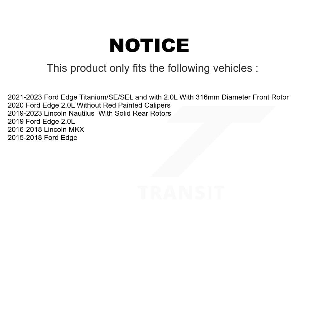 AmeriBRAKES - KNF-100239 - Front and Rear Disc Brake Pad Kits image 8