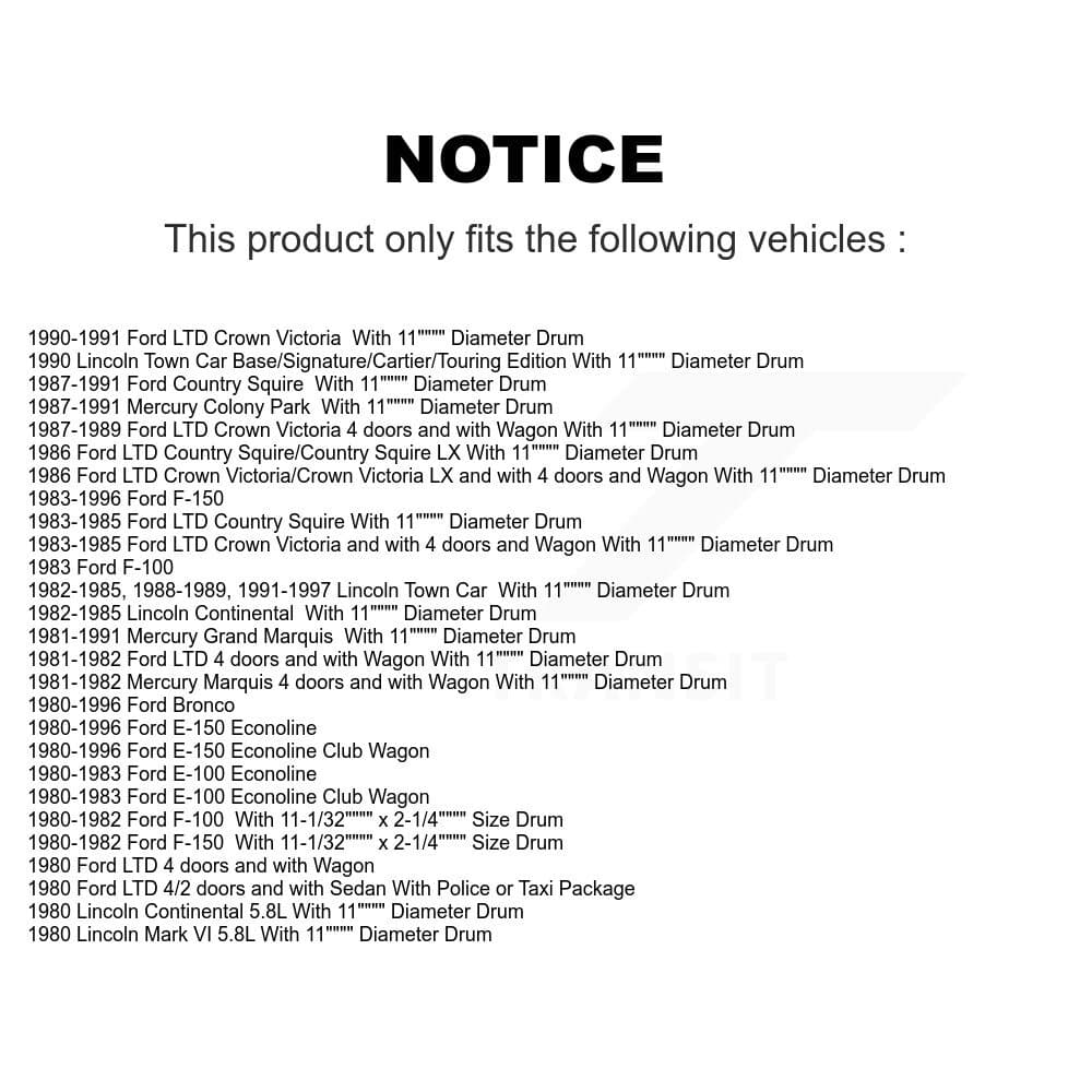 Top Quality - KNH-100152 - Rear Drum Brake Shoe Kits image 12