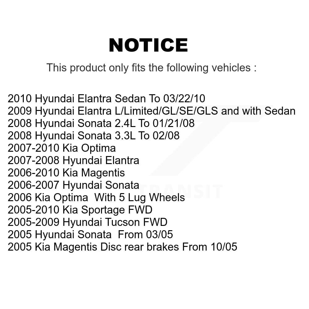 Transit Auto - KNN-100658 - Front and Rear Disc Brake Pad Kits image 14