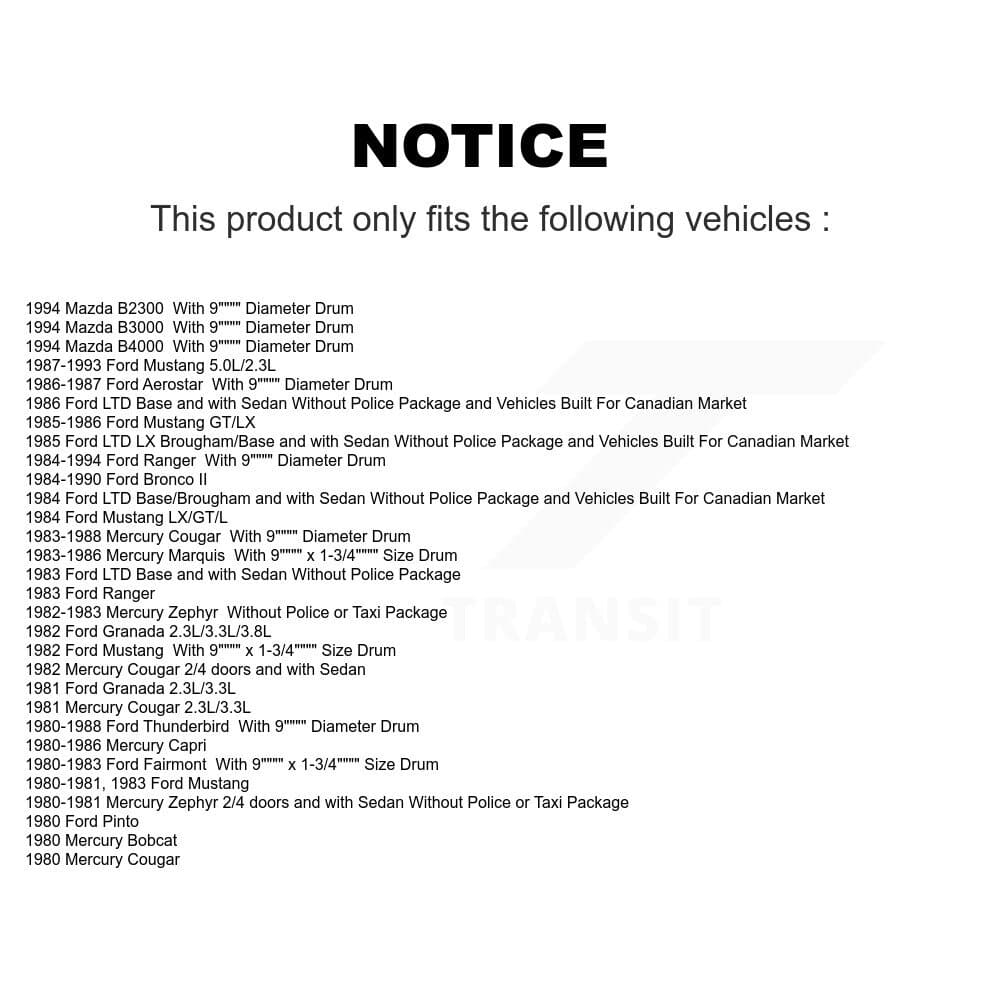 Top Quality - NB-569B - Rear Drum Brake Shoe image 8