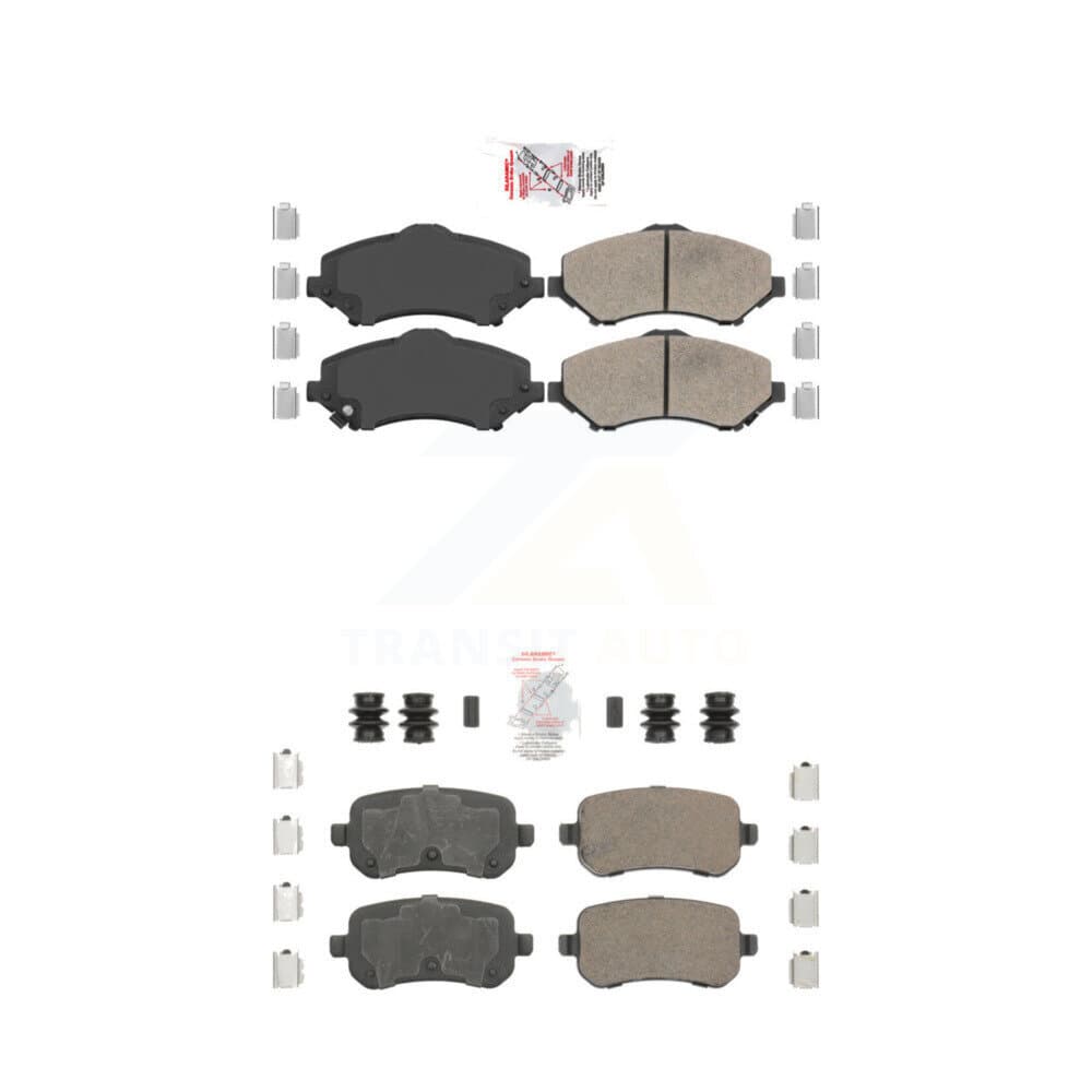 AmeriBRAKES - KNF-100022 - Front and Rear Disc Brake Pad Kits image 1