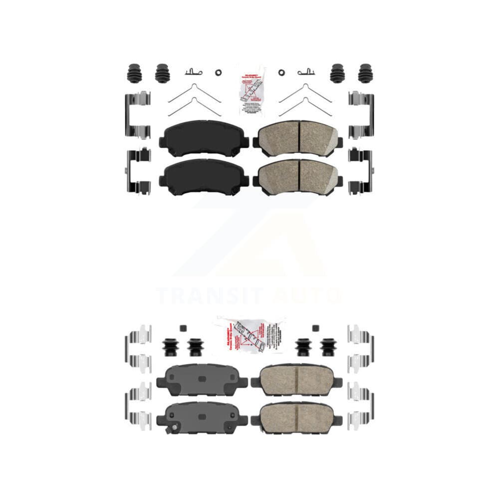 AmeriBRAKES - KNF-100032 - Front and Rear Disc Brake Pad Kits image 1