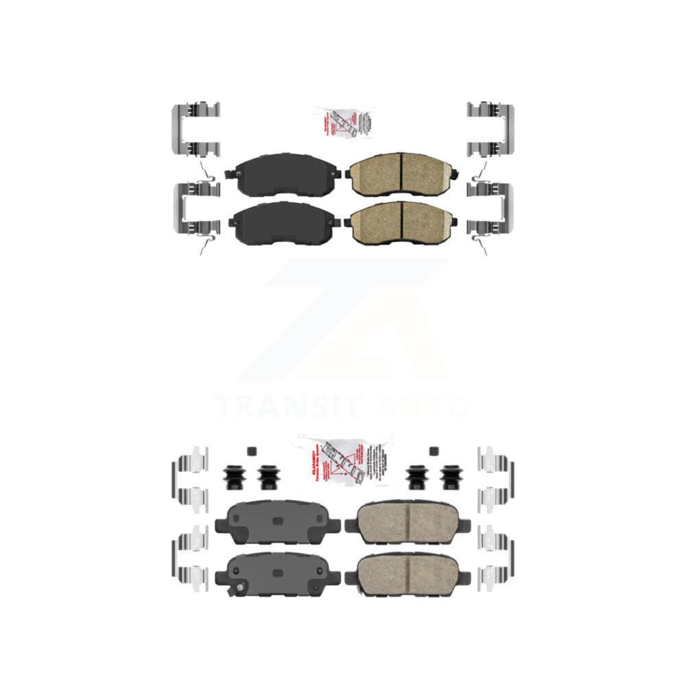 AmeriBRAKES - KNF-100037 - Front and Rear Disc Brake Pad Kits image 1