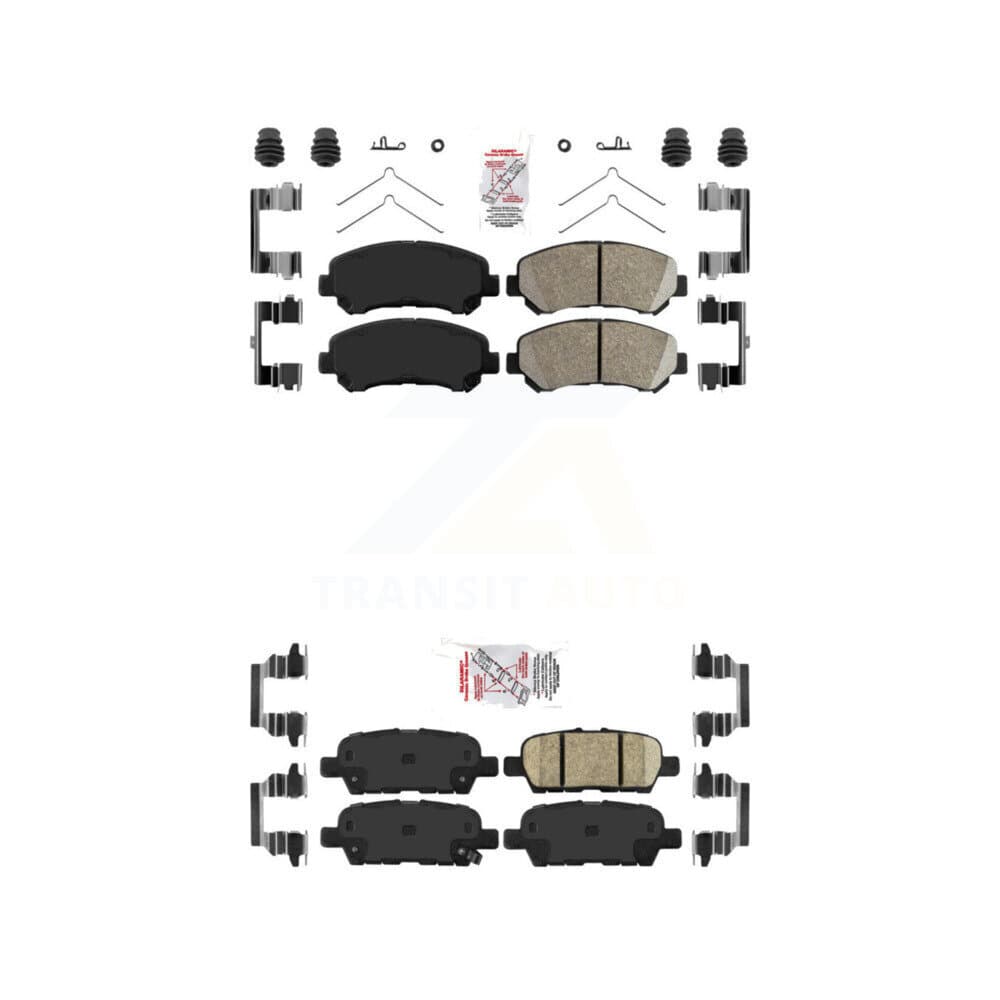 AmeriBRAKES - KNF-100042 - Front and Rear Disc Brake Pad Kits image 1