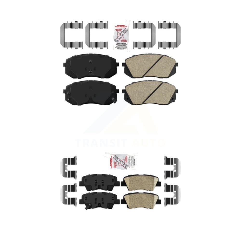 AmeriBRAKES - KNF-100166 - Front and Rear Disc Brake Pad Kits image 1