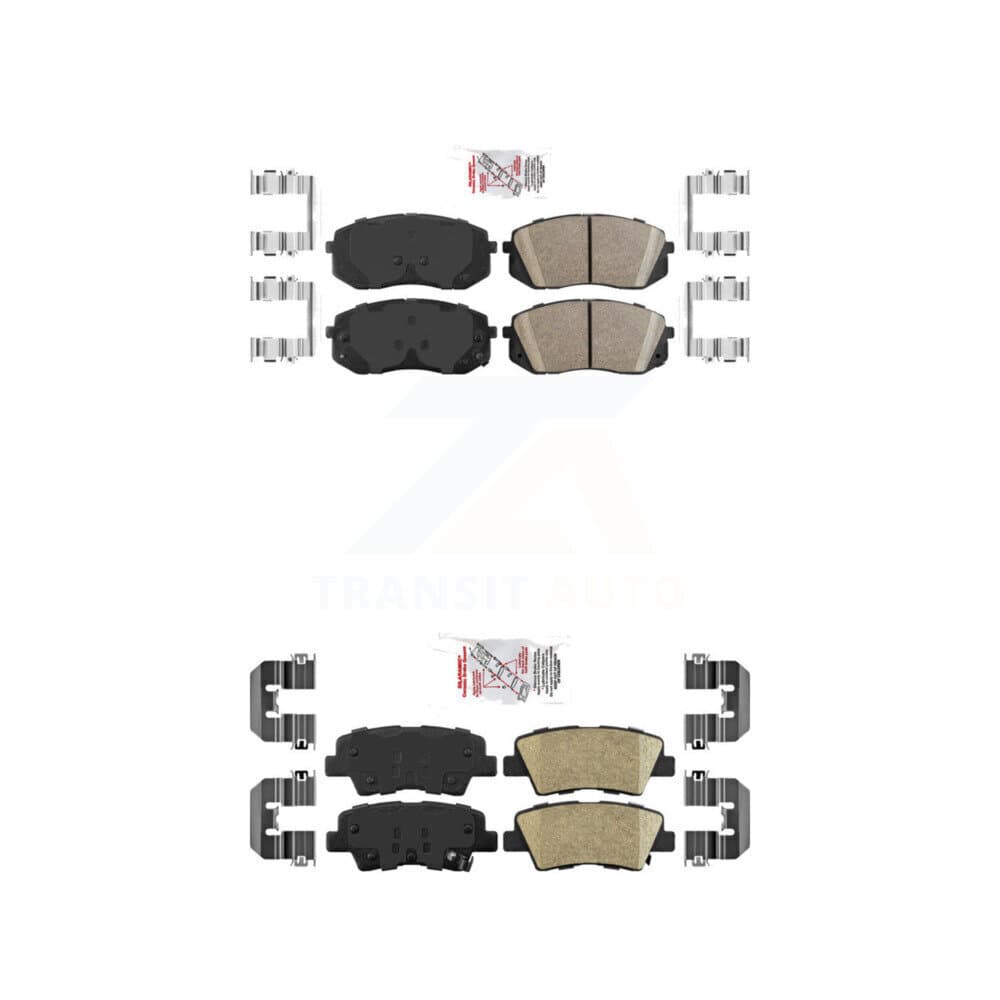 AmeriBRAKES - KNF-100195 - Front and Rear Disc Brake Pad Kits image 1