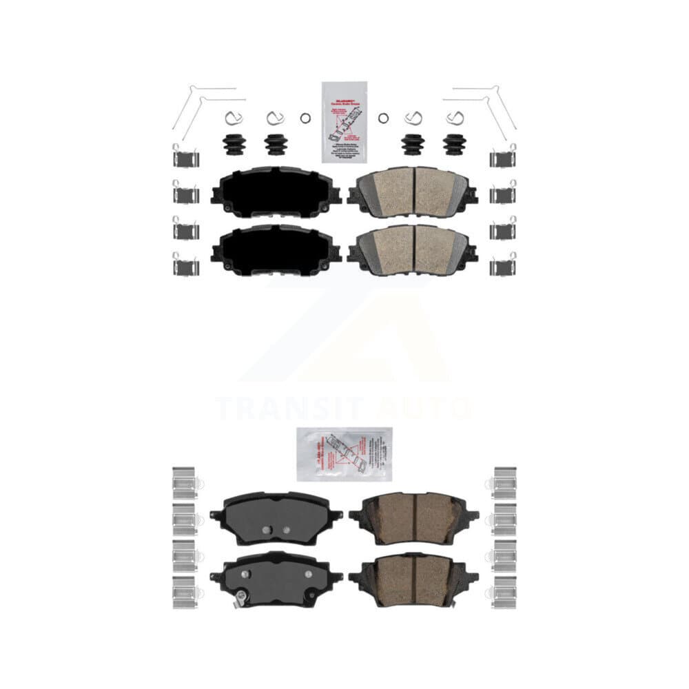 AmeriBRAKES - KNF-100203 - Front and Rear Disc Brake Pad Kits image 1