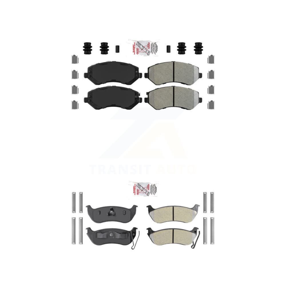 AmeriBRAKES - KNF-100210 - Front and Rear Disc Brake Pad Kits image 1