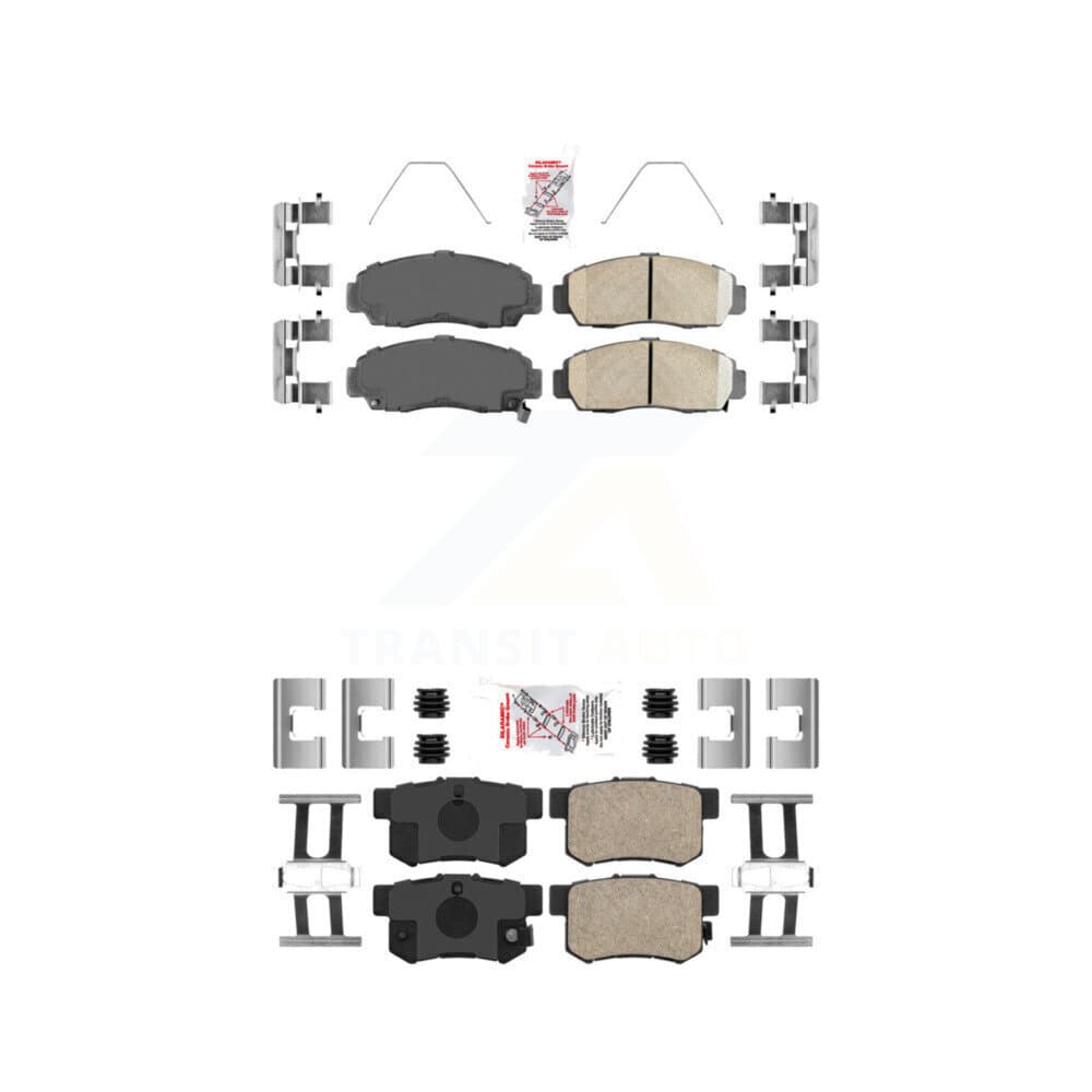 AmeriBRAKES - KNF-100215 - Front and Rear Disc Brake Pad Kits image 1