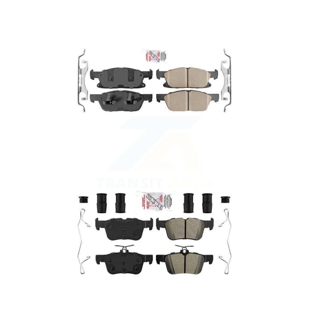 AmeriBRAKES - KNF-100236 - Front and Rear Disc Brake Pad Kits image 1