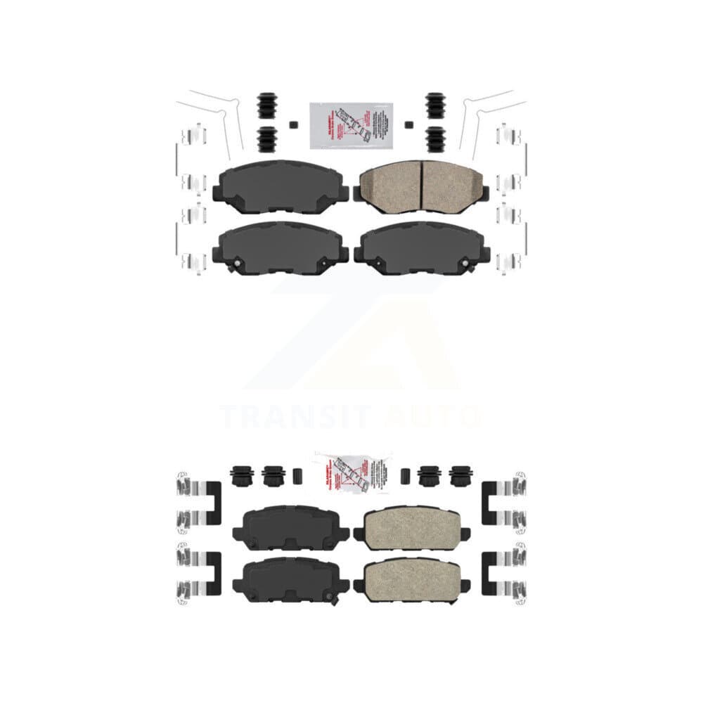 AmeriBRAKES - KNF-100322 - Front and Rear Disc Brake Pad Kits image 1