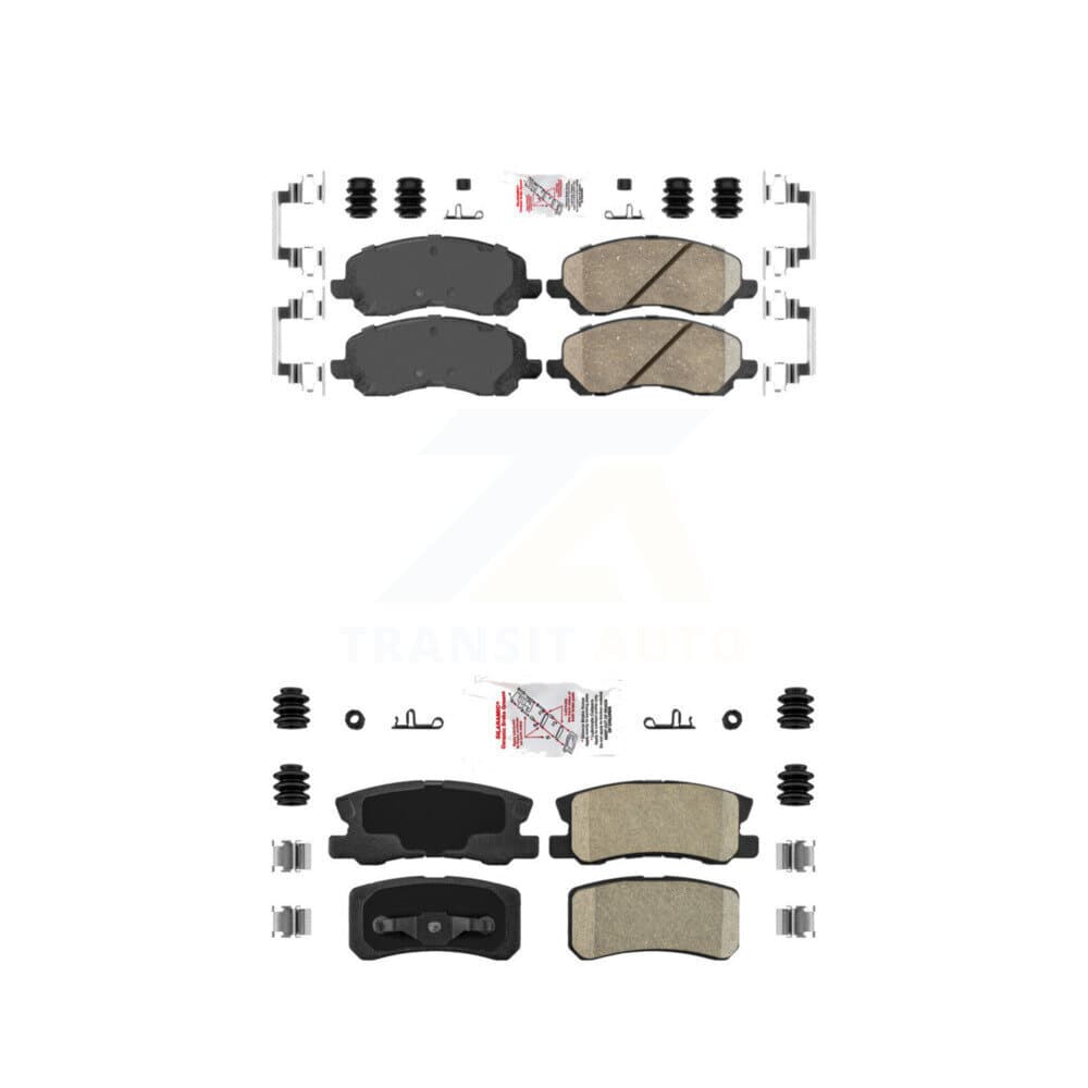 AmeriBRAKES - KNF-100343 - Front and Rear Disc Brake Pad Kits image 1