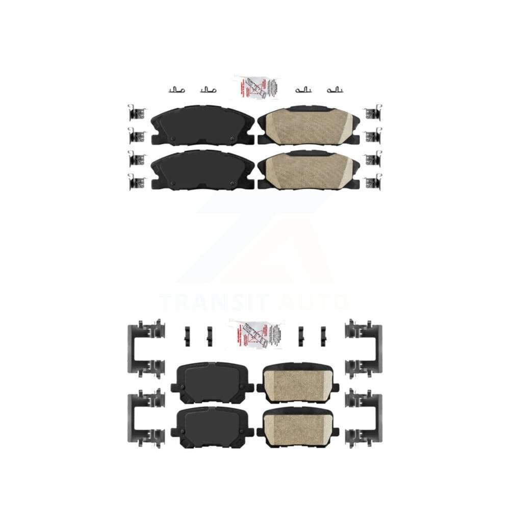 AmeriBRAKES - KNF-100357 - Front and Rear Disc Brake Pad Kits image 1