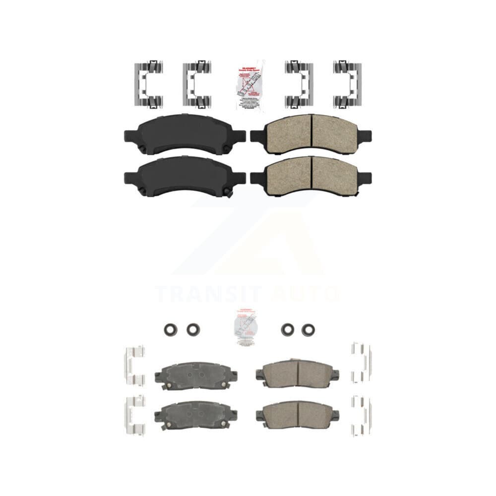 AmeriBRAKES - KNF-100393 - Front and Rear Disc Brake Pad Kits image 1