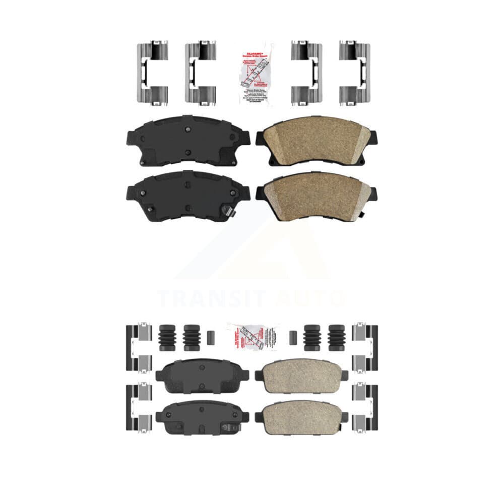 AmeriBRAKES - KNF-100490 - Front and Rear Disc Brake Pad Kits image 1