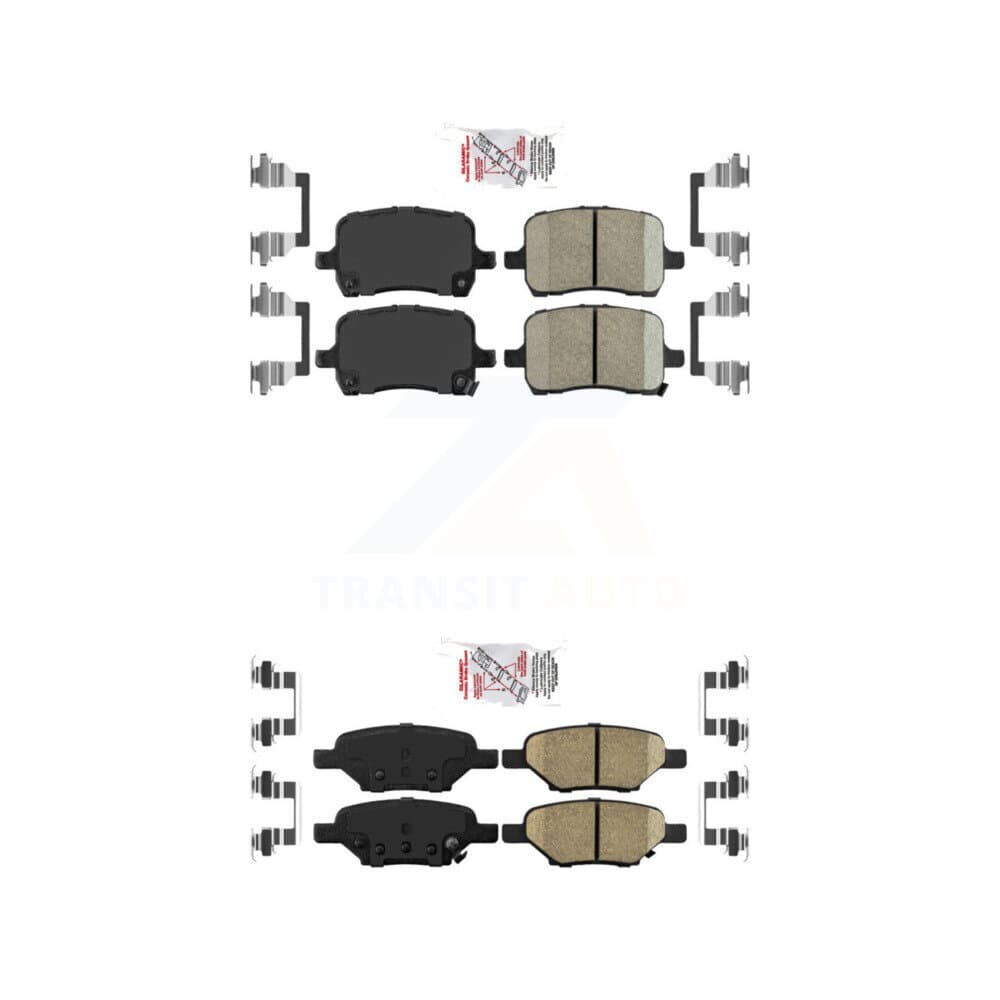 AmeriBRAKES - KNF-100552 - Front and Rear Disc Brake Pad Kits image 1
