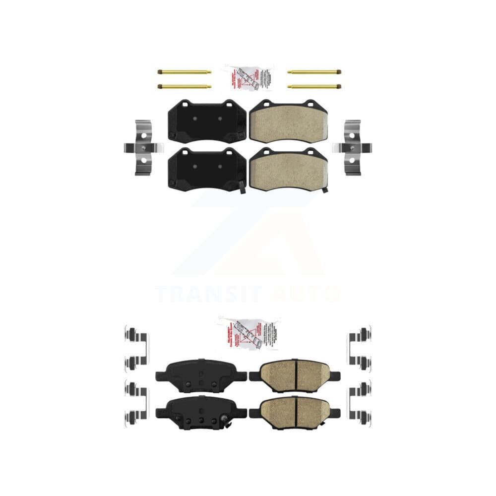 AmeriBRAKES - KNF-100554 - Front and Rear Disc Brake Pad Kits image 1