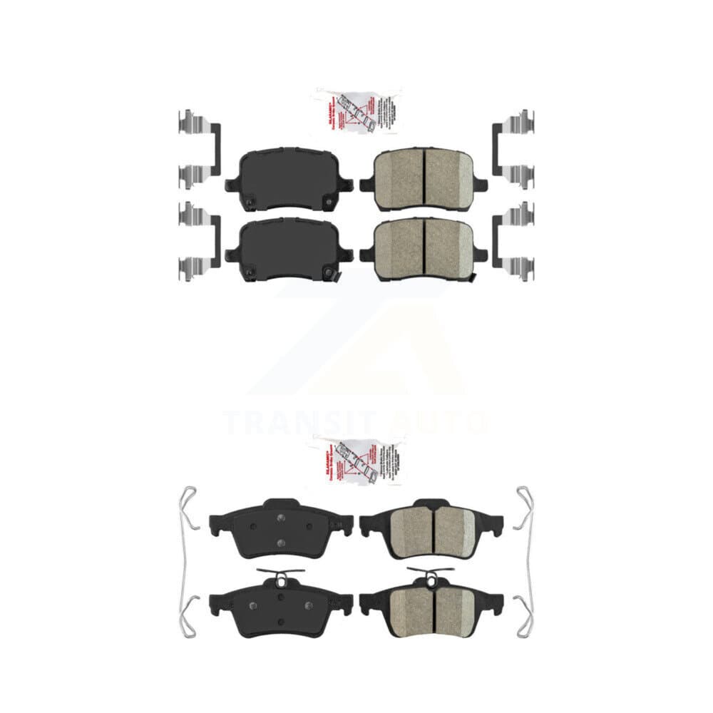 AmeriBRAKES - KNF-100555 - Front and Rear Disc Brake Pad Kits image 1