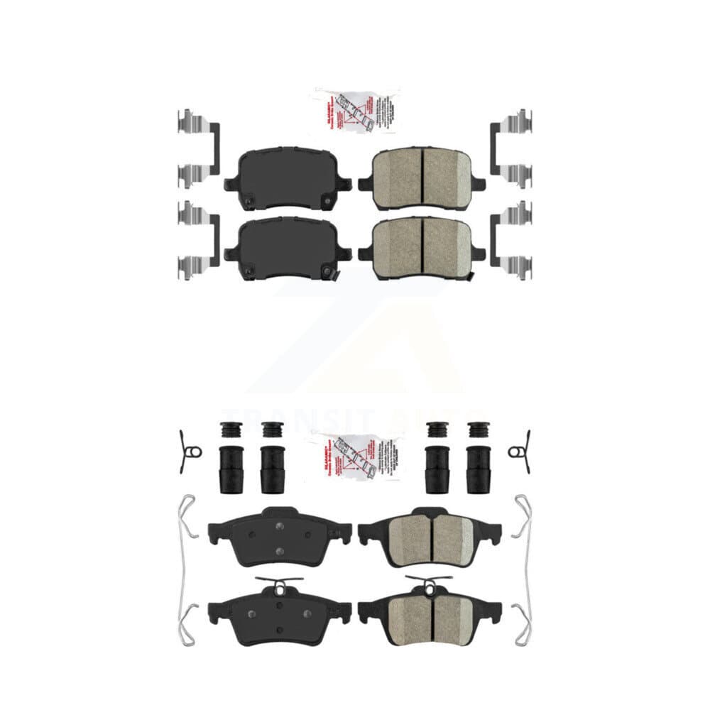 AmeriBRAKES - KNF-100556 - Front and Rear Disc Brake Pad Kits image 1