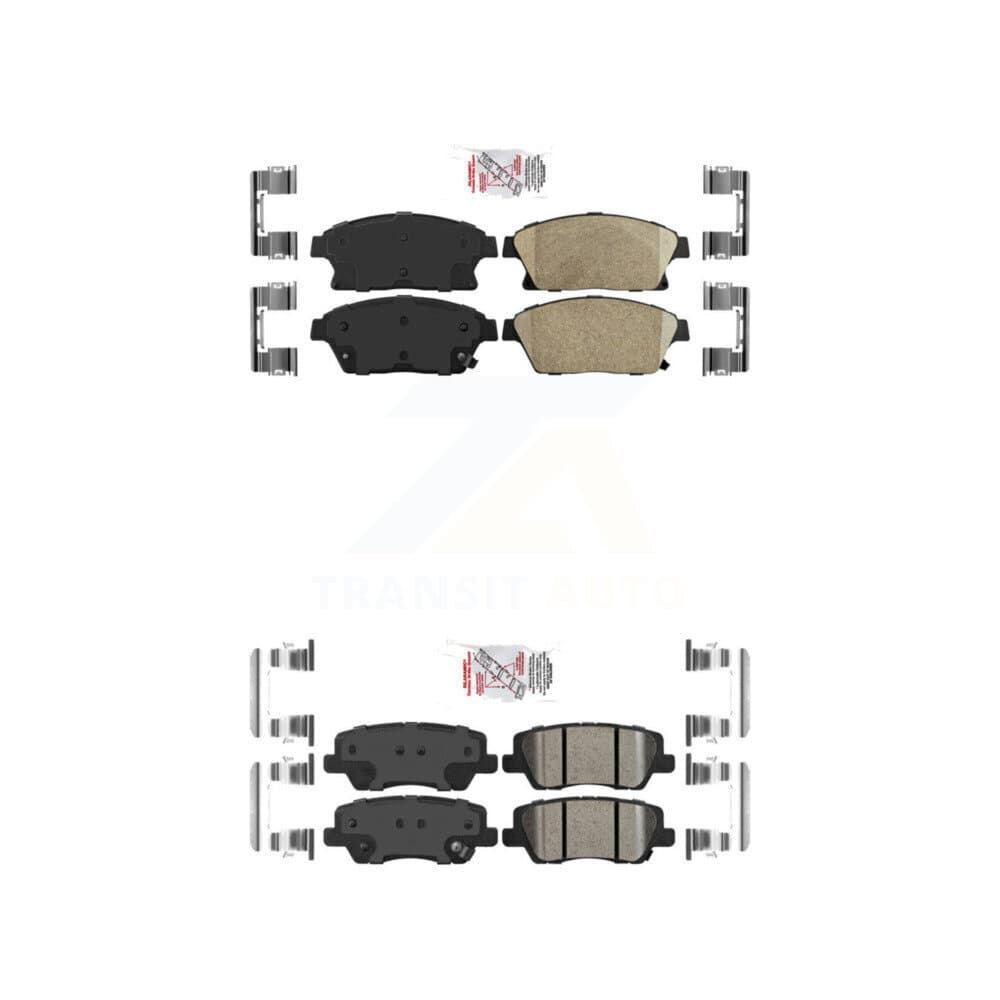 AmeriBRAKES - KNF-100571 - Front and Rear Disc Brake Pad Kits image 1