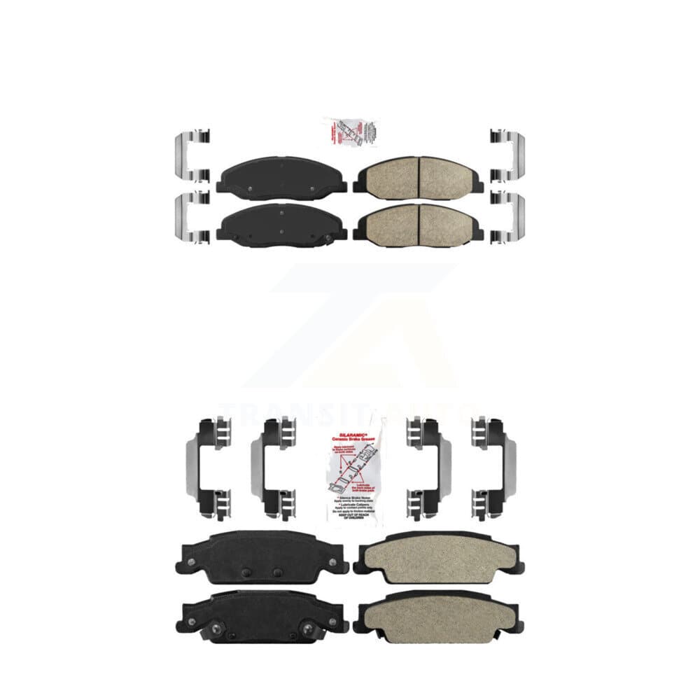 AmeriBRAKES - KNF-100592 - Front and Rear Disc Brake Pad Kits image 1