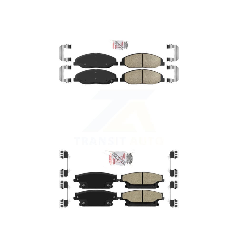 AmeriBRAKES - KNF-100593 - Front and Rear Disc Brake Pad Kits image 1