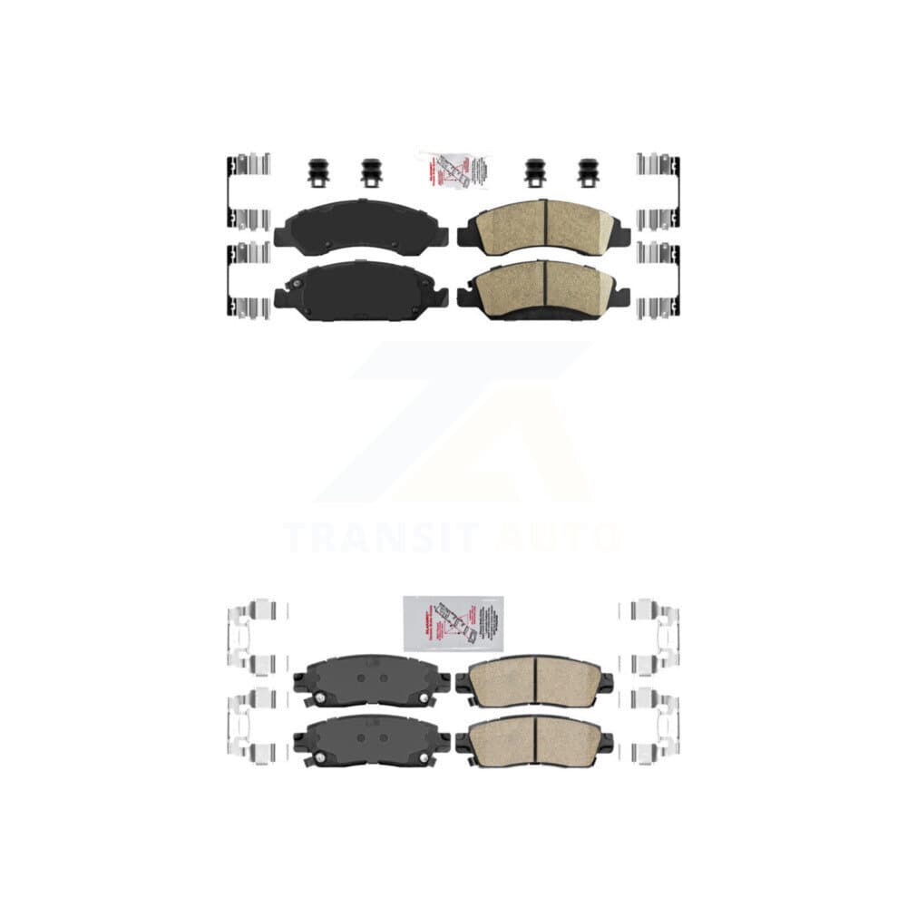 AmeriBRAKES - KNF-100596 - Front and Rear Disc Brake Pad Kits image 1