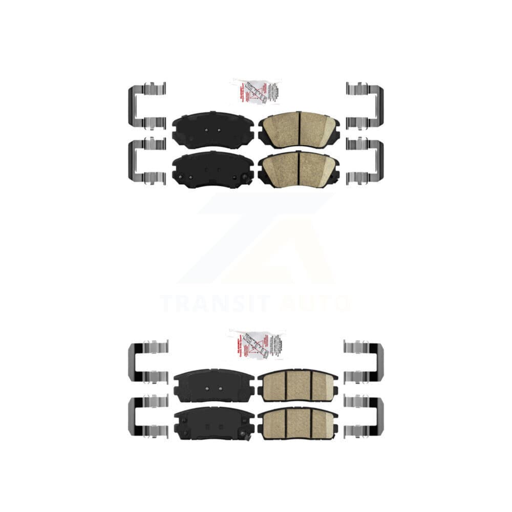 AmeriBRAKES - KNF-100621 - Front and Rear Disc Brake Pad Kits image 1