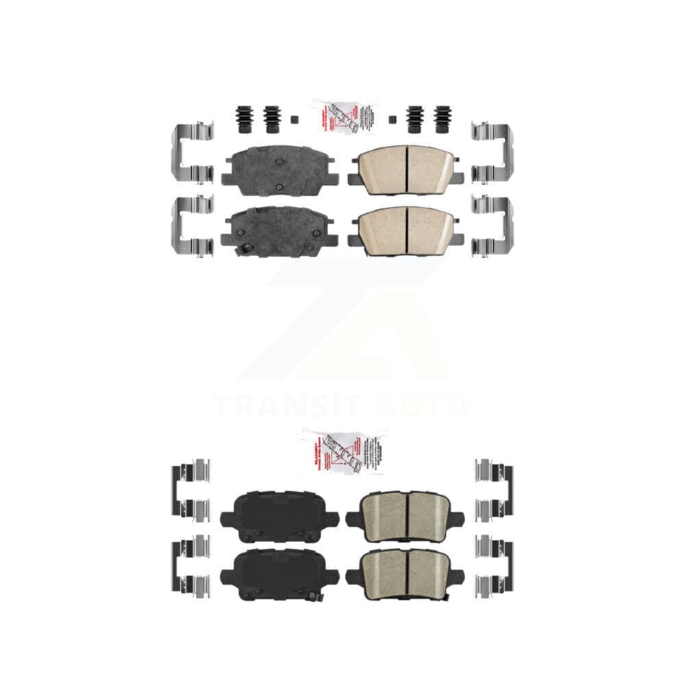 AmeriBRAKES - KNF-100628 - Front and Rear Disc Brake Pad Kits image 1