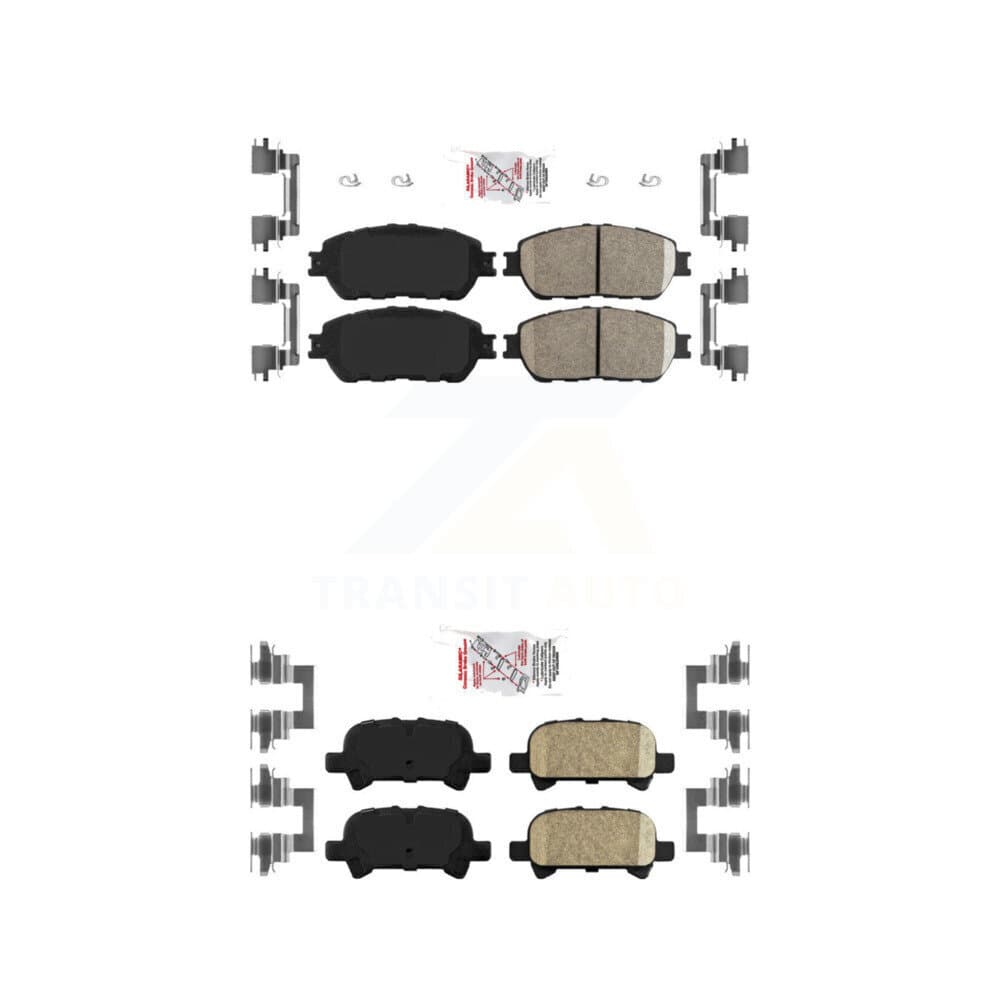 AmeriBRAKES - KNF-100656 - Front and Rear Disc Brake Pad Kits image 1